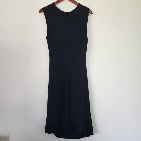 Theory Jorainna Sheath Dress in Sea Blue Sleeveless Knew Length Dress Size 12 - Picture 6 of 11